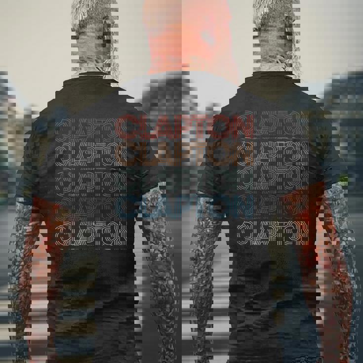 クラプトン 名前 レトロ ヴィンテージ メンズTシャツ バックプリント 高齢者への贈り物