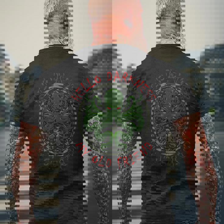 クラーケン・クトゥルフ メンズTシャツ バックプリント 高齢者への贈り物