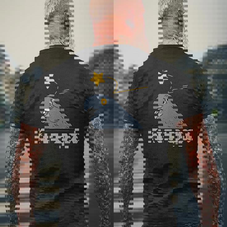 クルッポー（ハト） メンズTシャツ バックプリント 高齢者への贈り物