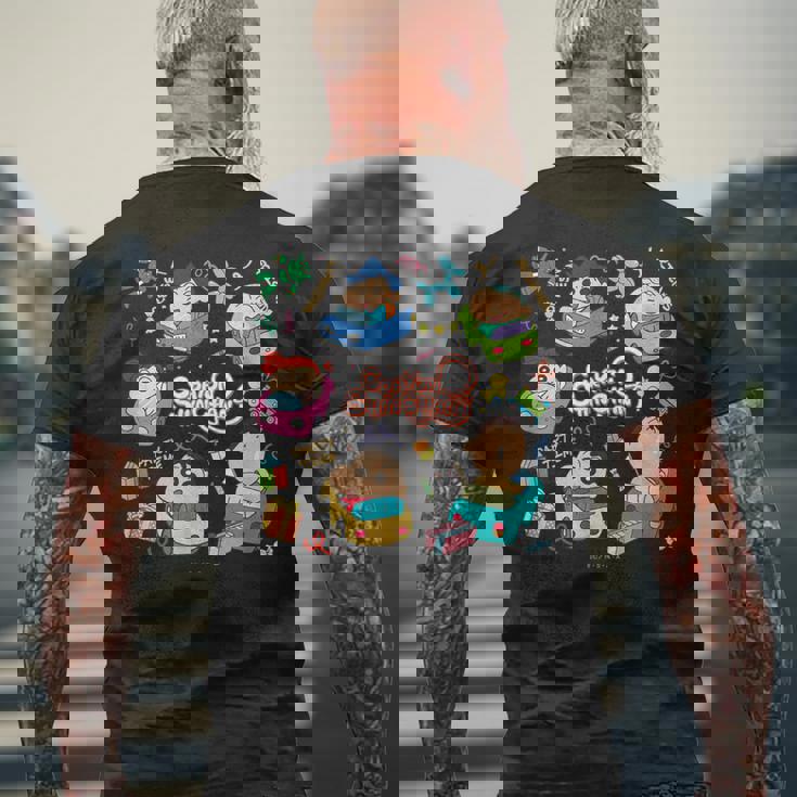 クレヨンしんちゃん かすかべ防衛隊 Party Time メンズTシャツ バックプリント 高齢者への贈り物