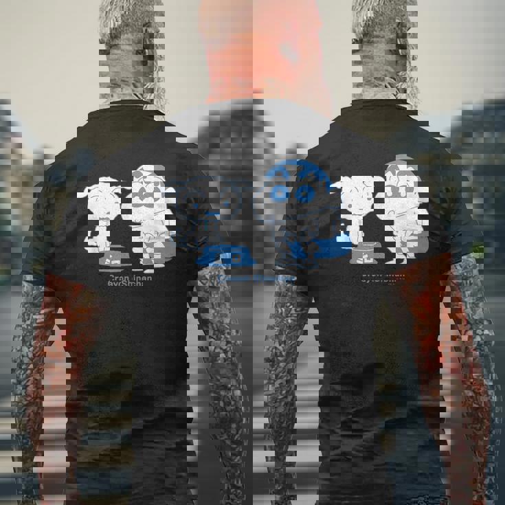 クレヨンしんちゃん しんちゃんはシロといっしょ メンズTシャツ バックプリント 高齢者への贈り物