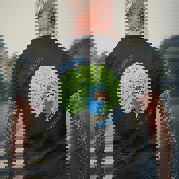 クレヨンしんちゃん クジャクしんちゃん メンズTシャツ バックプリント 高齢者への贈り物