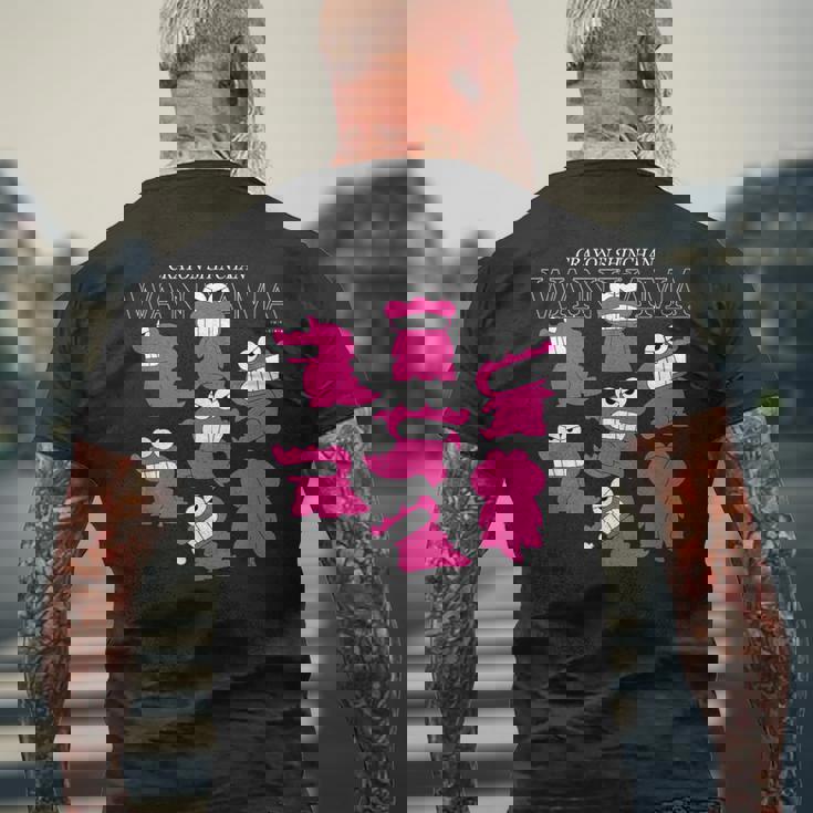 クレヨンしんちゃん ワニ山さんいっぱい！ メンズTシャツ バックプリント 高齢者への贈り物