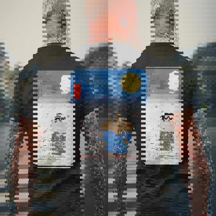 クレヨンしんちゃん 夜桜としんちゃん メンズTシャツ バックプリント 高齢者への贈り物