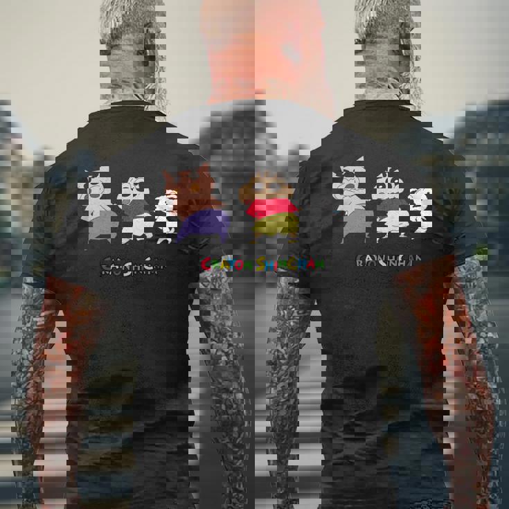 クレヨンしんちゃん 振り向き「ぶりぶり＆しんちゃん＆シロ」 長袖tシャツ メンズTシャツ バックプリント 高齢者への贈り物