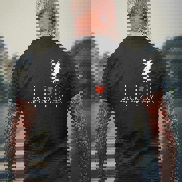 クールなアメリカンイーグル Usa ハートビート 素晴らしいギフト メンズ レディース キッズ メンズTシャツ バックプリント 高齢者への贈り物