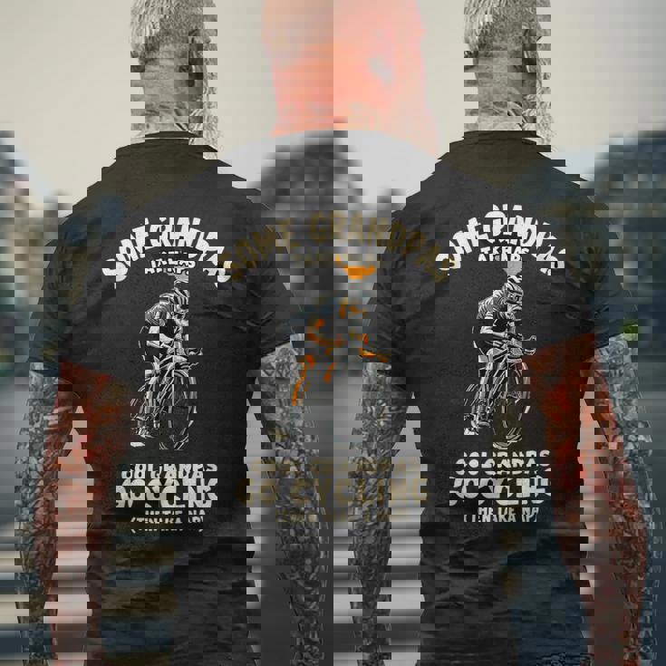 クールなグランパス自転車サイクリング メンズTシャツ バックプリント 高齢者への贈り物