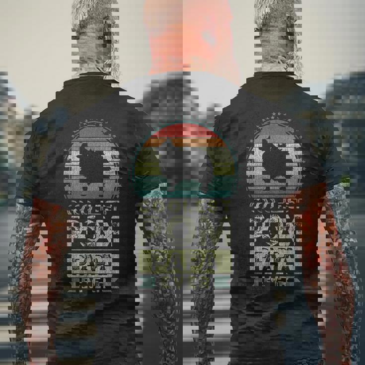 クールなポメラニアン・パパ、父の日 メンズTシャツ バックプリント 高齢者への贈り物