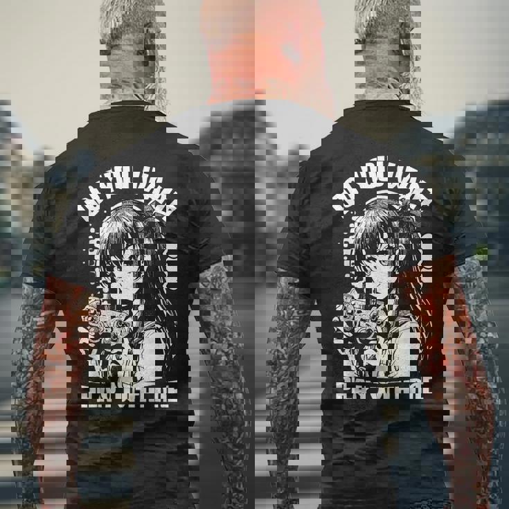 クールな日本のアニメバイブ メンズTシャツ バックプリント 高齢者への贈り物