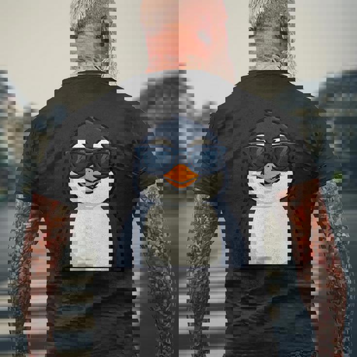 クールサングラス ペンギン 夏 メンズTシャツ バックプリント 高齢者への贈り物