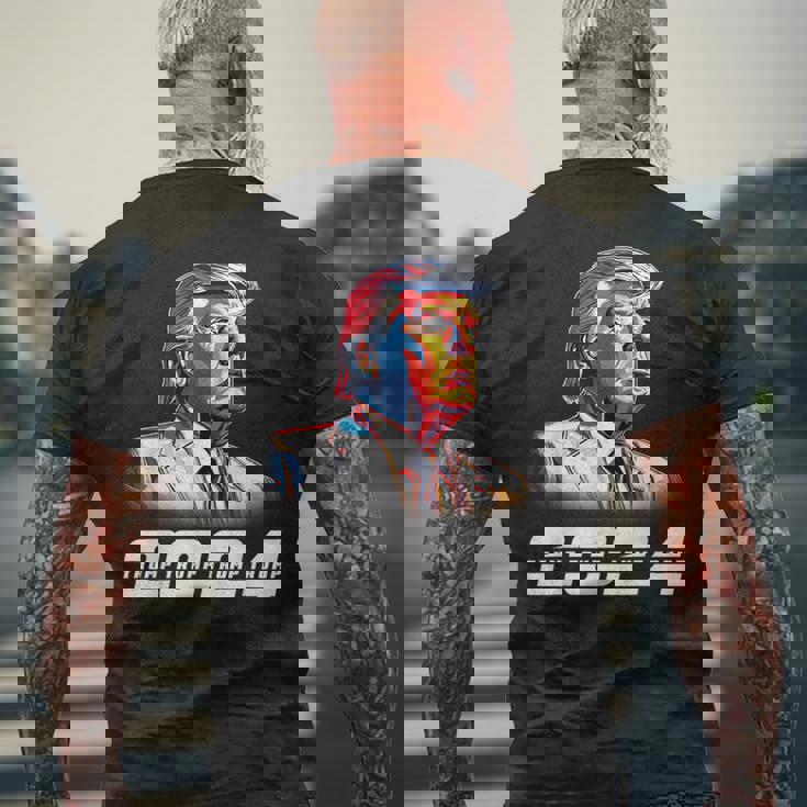 クール大統領ドナルド・トランプ 2024 メンズTシャツ バックプリント 高齢者への贈り物