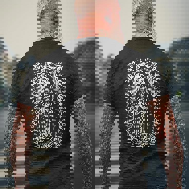 グアダルーペの聖母 クリスチャン イエスキリスト カトリック メンズTシャツ バックプリント 高齢者への贈り物