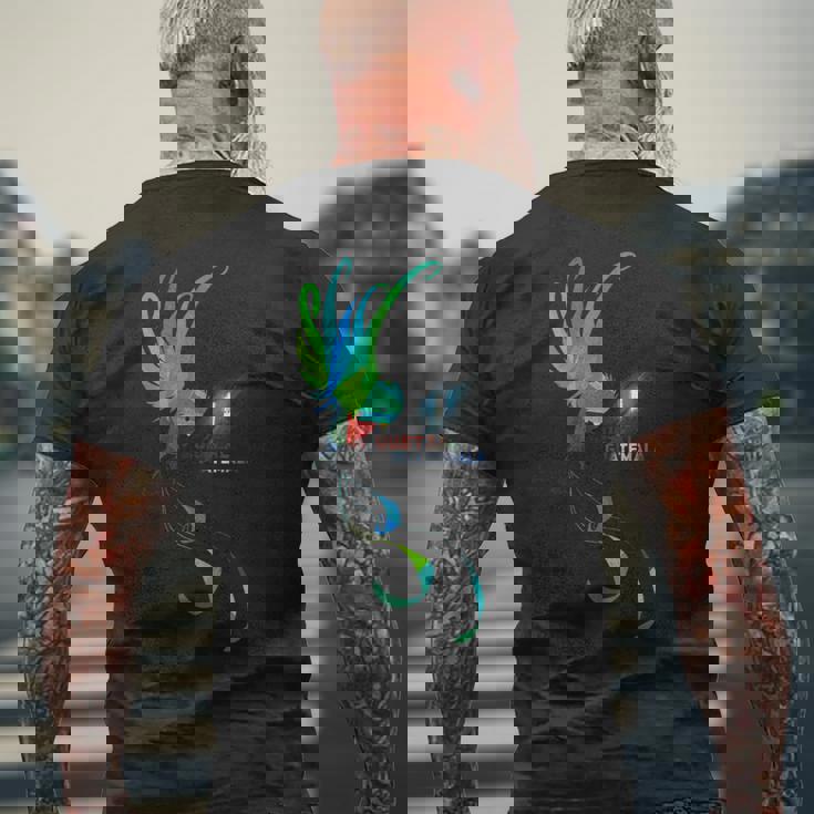 グアテマラ国立鳥 ケツァル メンズTシャツ バックプリント 高齢者への贈り物