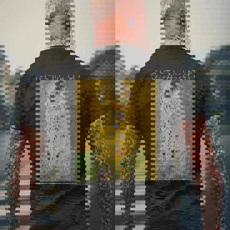 グスタフ・クリムト The Kiss アーティスト向け メンズTシャツ バックプリント 高齢者への贈り物