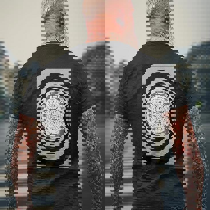 グッゲンハイム美術館 建築愛好家 ブラック&ホワイトデザイン メンズTシャツ バックプリント 高齢者への贈り物