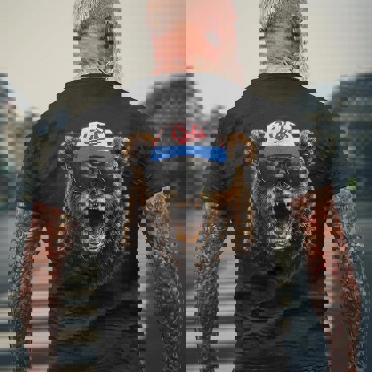 グラフィック カブス 名前 アンティーク風 80年代 カブス 名前 スタイル ギフト アイデア メンズTシャツ バックプリント 高齢者への贈り物