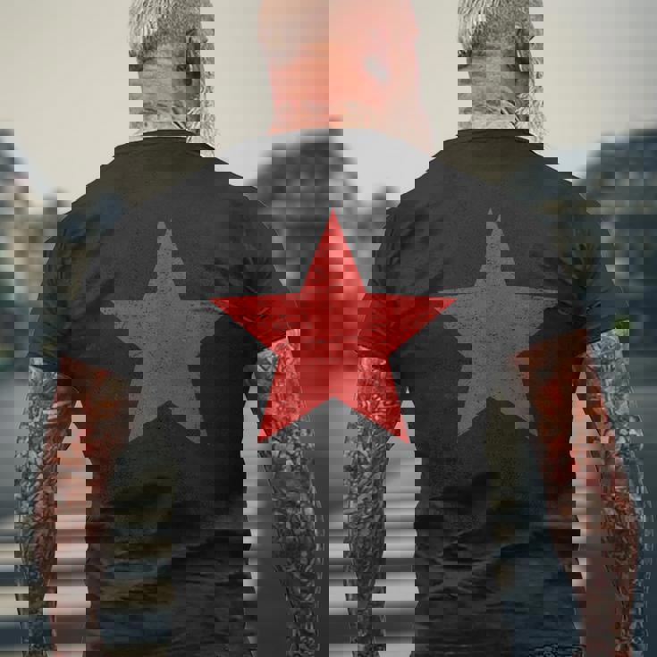 グランジ オルタナティブ アンティーク調 レッドスター 90年代ロックバンド音楽 メンズTシャツ バックプリント 高齢者への贈り物