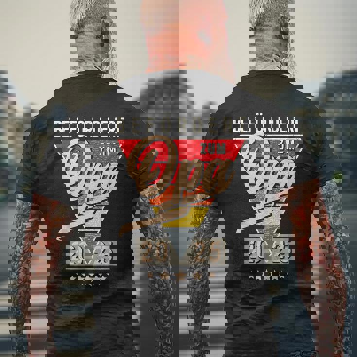 グランパ2025に昇格-ベストグランパ メンズTシャツ バックプリント 高齢者への贈り物