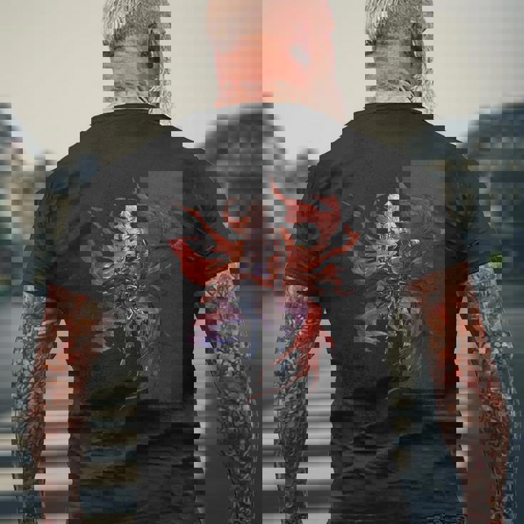 グランブルーファンタジーヴァーサス -ライジング- ルシファー メンズTシャツ バックプリント 高齢者への贈り物