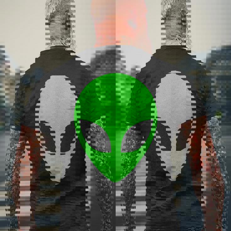 グリーンエイリアンヘッドアパレル 90年代スタイル ファニー エイリアン メンズTシャツ バックプリント 高齢者への贈り物