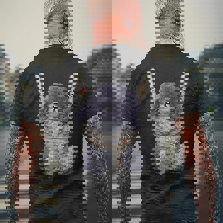 グレー 兎 うさぎ 抱っこ 抱っこ紐 メンズTシャツ バックプリント 高齢者への贈り物