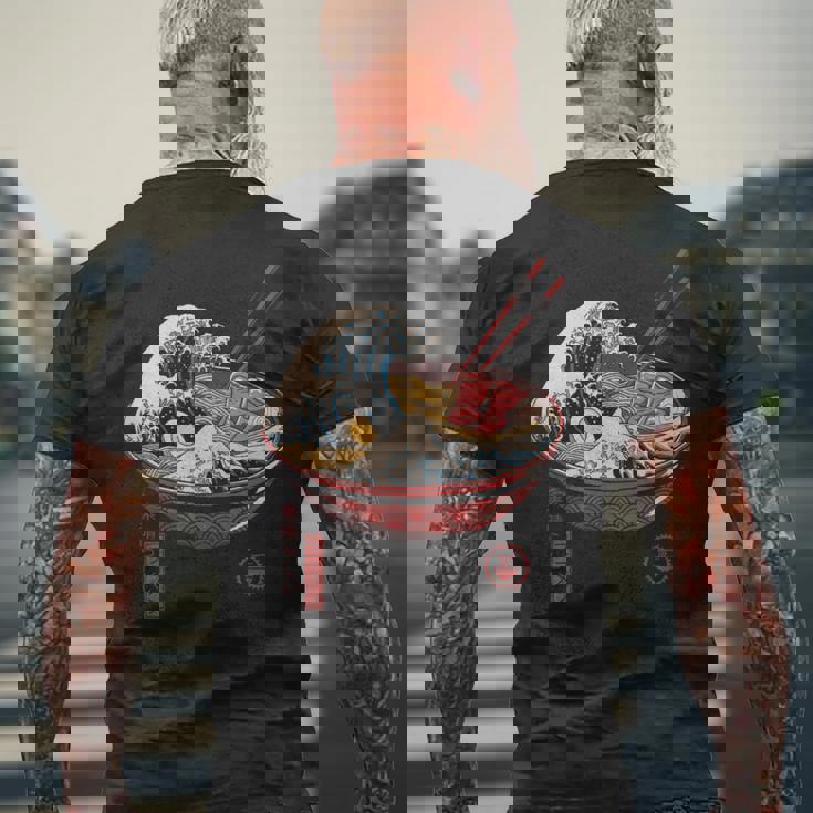 グレートラーメンウェーブ らーめんと波）Ｔシャツ メンズTシャツ バックプリント 高齢者への贈り物