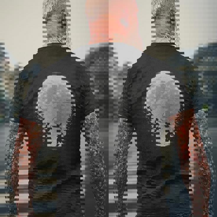 グレート剣道サムライズウィズムーンデザインジャパンウォリアー メンズTシャツ バックプリント 高齢者への贈り物