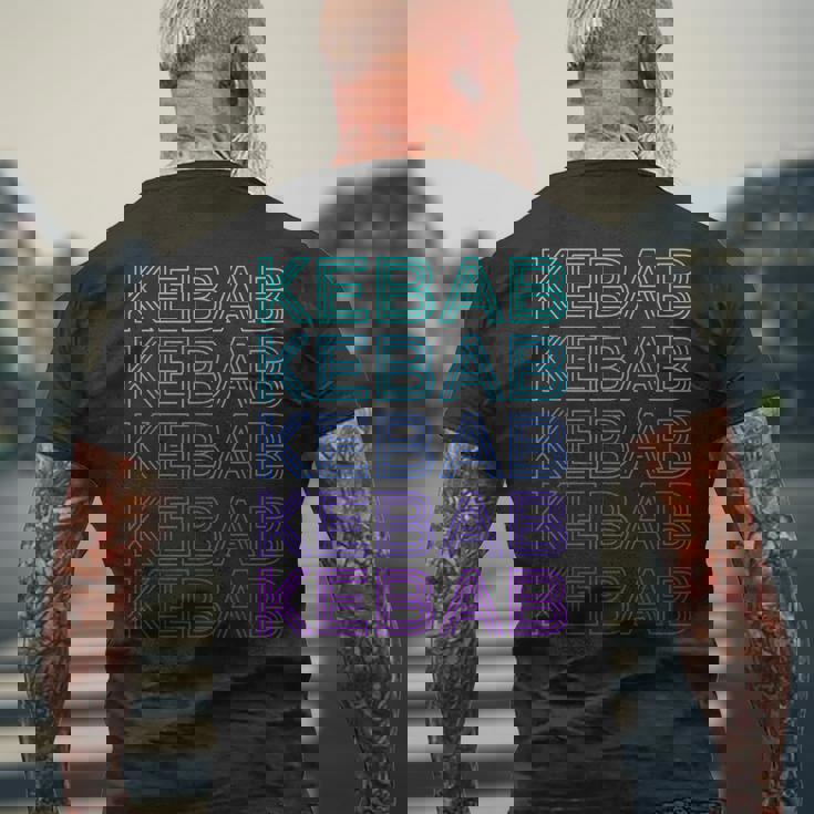 ケバブドーナーケバブケバップレトロ メンズTシャツ バックプリント 高齢者への贈り物