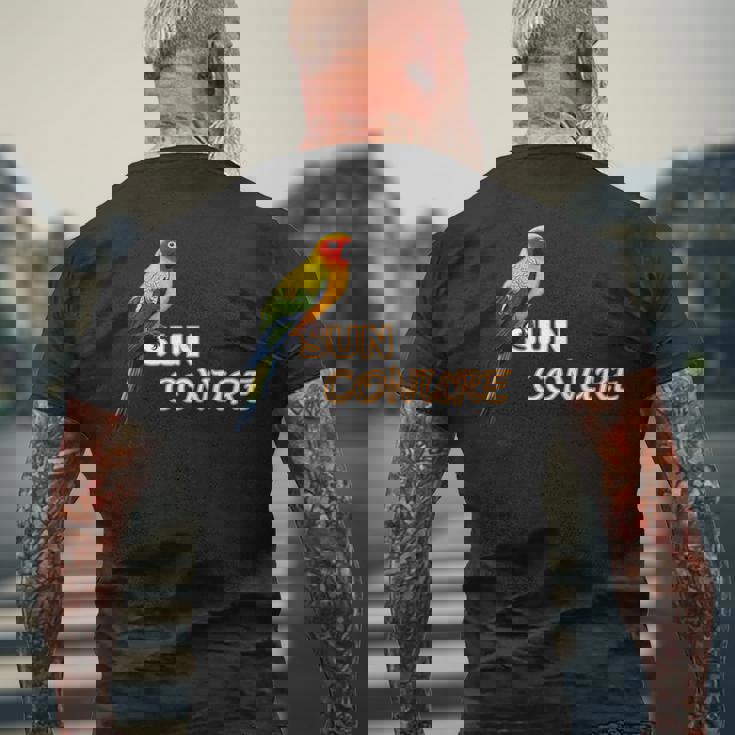 コガネメキシコインコ 鳥 動物 図 バードウォッチング 贈り物 鳥類学者 生物学者 自然科学 メンズTシャツ バックプリント 高齢者への贈り物