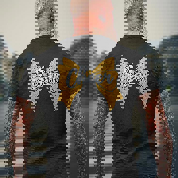 コケット チアボウ イエロー スポーツ チアリーダー チアリーダー メンズTシャツ バックプリント 高齢者への贈り物