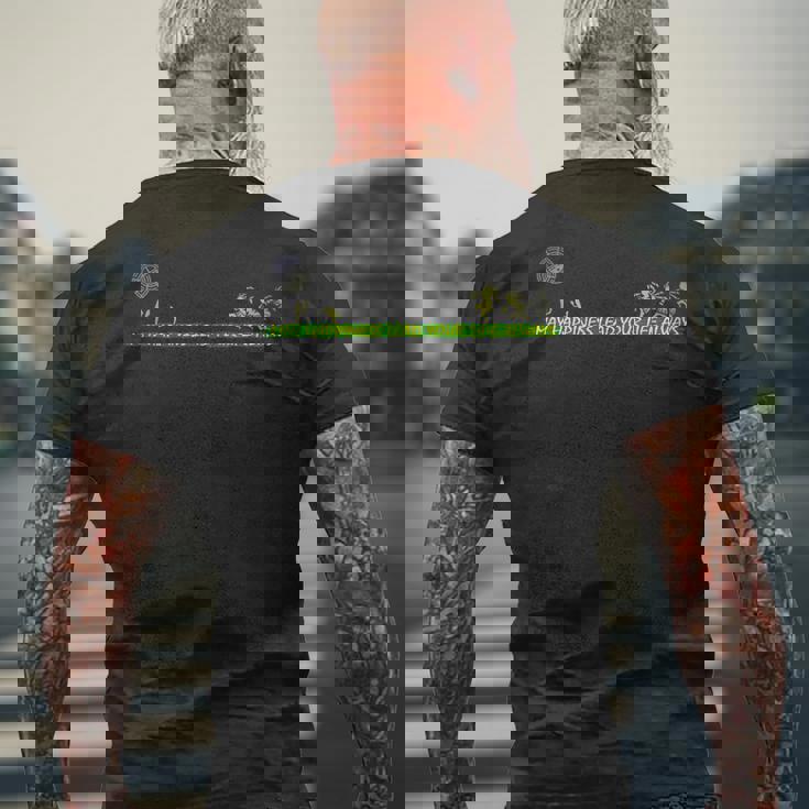 ココペリの旅 メンズTシャツ バックプリント 高齢者への贈り物