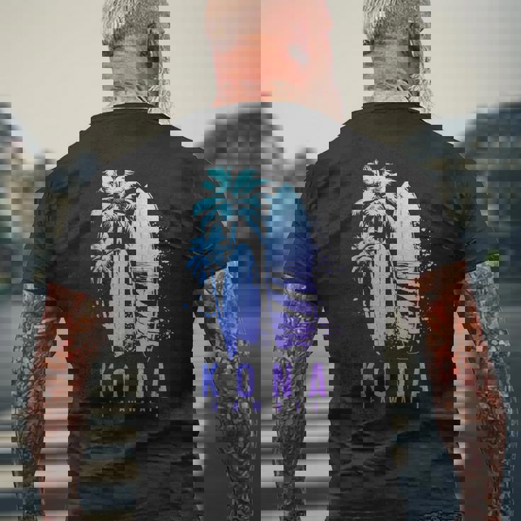 コナ ハワイ ハワイアン サーフィン ビンテージ サーフィン サーファー メンズTシャツ バックプリント 高齢者への贈り物