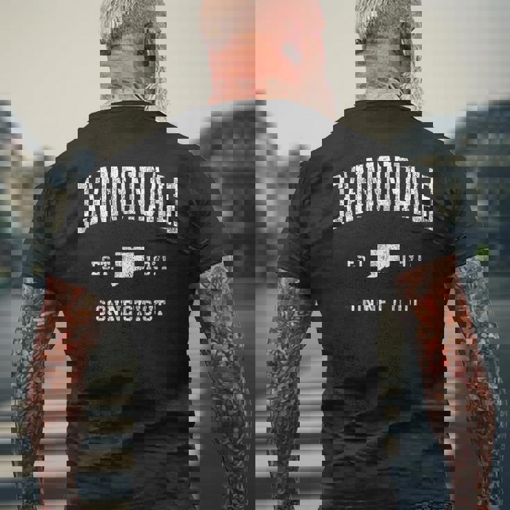 コネチカット州キャノンデールctビンテージアスレチックスポーツデザイン。 メンズTシャツ バックプリント 高齢者への贈り物