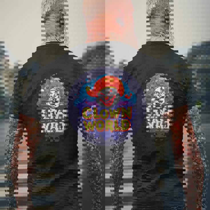 コメディがピエロの世界で最高に君臨 メンズTシャツ バックプリント 高齢者への贈り物