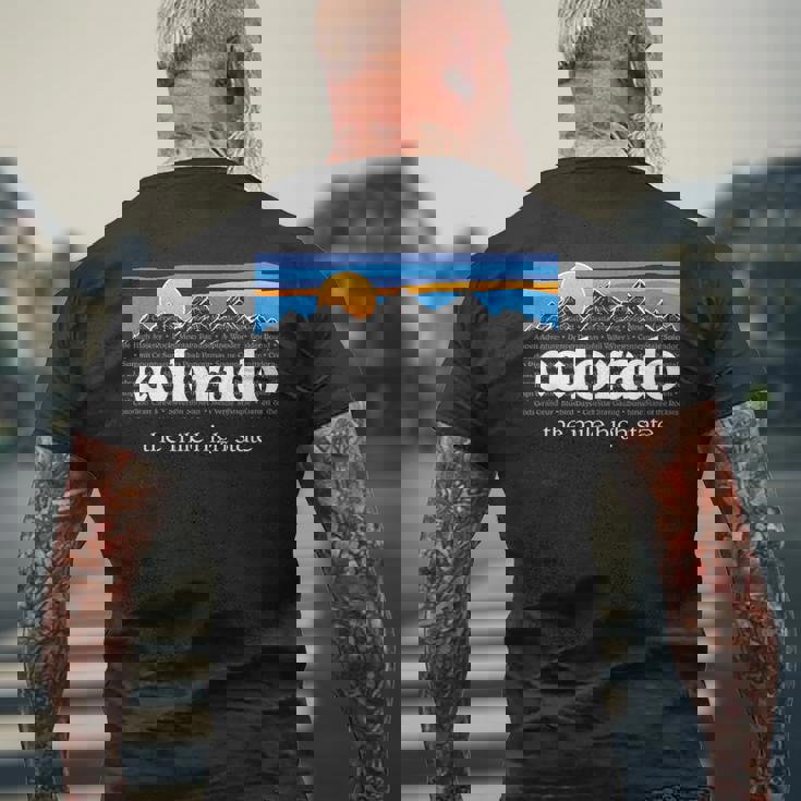 コロラドアンダーグラウンド コロラドマウンテン ヴィンテージ コロラド メンズTシャツ バックプリント 高齢者への贈り物