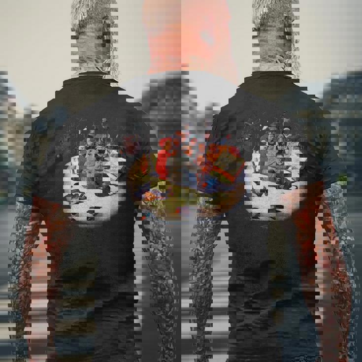 コンサート・イン・ザ・エッグヒエロニムス・ボッシュ メンズTシャツ バックプリント 高齢者への贈り物