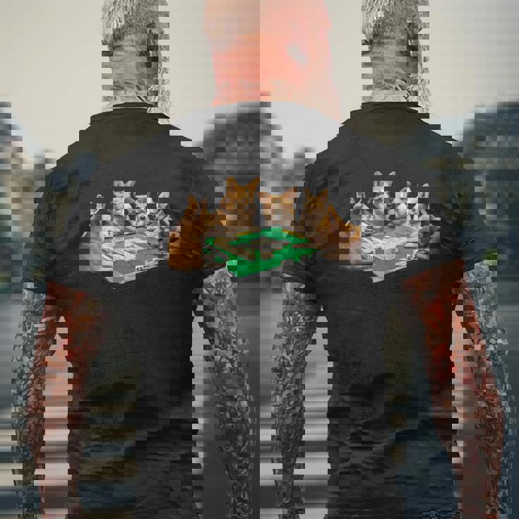 コーギー イヌ 麻雀 面白いtシャツ 犬 文字入り メンズ おもしろ 面白い 服 おもしろグッズ ネタ 雀士 メンズTシャツ バックプリント 高齢者への贈り物