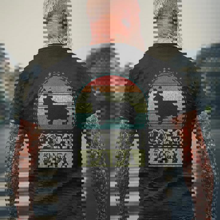 コーギー・パパ 父の日 ウェルシュ・コーギー メンズTシャツ バックプリント 高齢者への贈り物