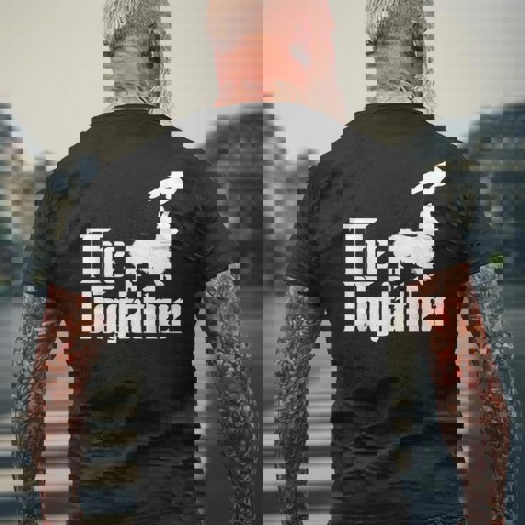 コーギー犬のお父さん犬のお父さん面白い犬愛好家 メンズTシャツ バックプリント 高齢者への贈り物