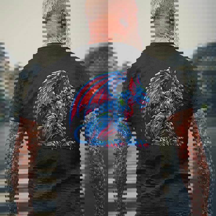 ゴシックガーゴイル メンズTシャツ バックプリント 高齢者への贈り物