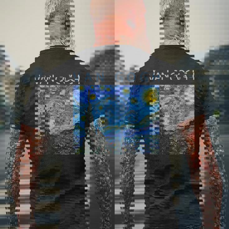 ゴッホ 面白いtシャツ おもしろ アート 星月夜 印象派 絵画 メンズ レディース 面白い 服 美術 ネタ メンズTシャツ バックプリント 高齢者への贈り物