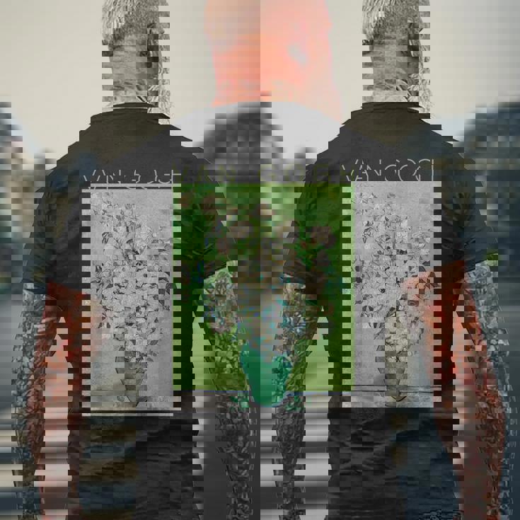 ゴッホローズアートスプリング メンズTシャツ バックプリント 高齢者への贈り物