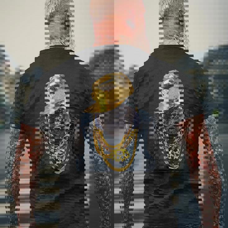 ゴリラ ラッパー ヒップホップ メンズTシャツ バックプリント 高齢者への贈り物