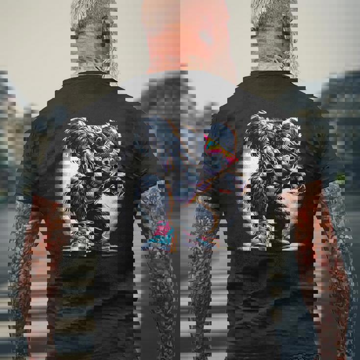 ゴリラ・サングラス サングラスをかけたゴリラ ゴリラ・モンキー メンズTシャツ バックプリント 高齢者への贈り物