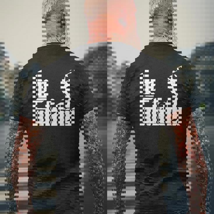 ゴルファザーの面白いゴルフの父神父お父さんゴルファー メンズTシャツ バックプリント 高齢者への贈り物