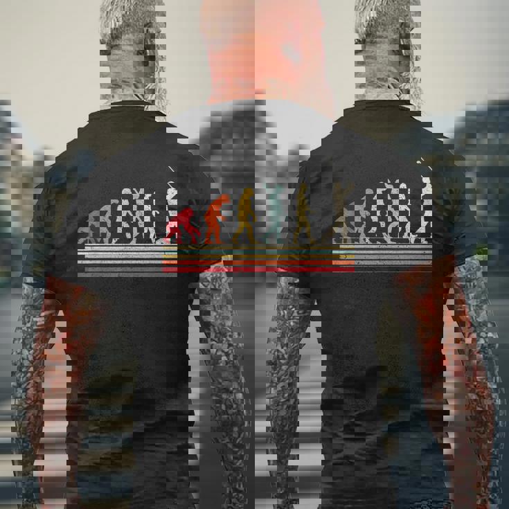 ゴルファー&ゴルファーへのレトロなゴルフエボリューションギフト メンズTシャツ バックプリント 高齢者への贈り物