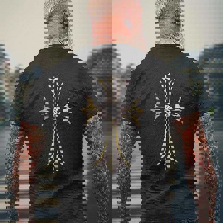 ゴールドクロス ダイヤ メンズTシャツ バックプリント 高齢者への贈り物