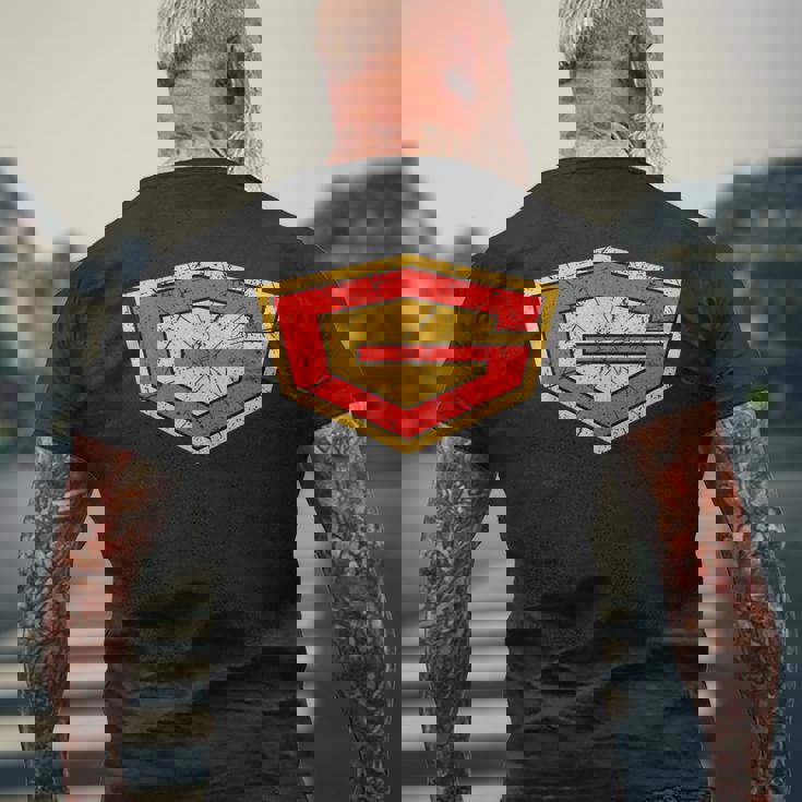 サイエンス忍者チーム ガッチャマン ビンテージアニメーションシリーズロゴ メンズTシャツ バックプリント 高齢者への贈り物