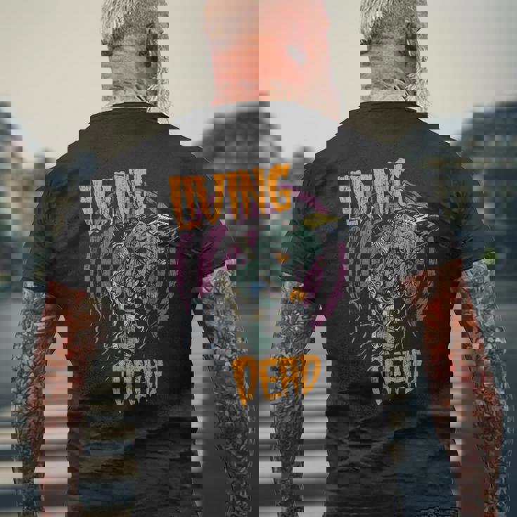 サイコビリー ホラー パンクロック Hr Living Dead Zombie メンズTシャツ バックプリント 高齢者への贈り物