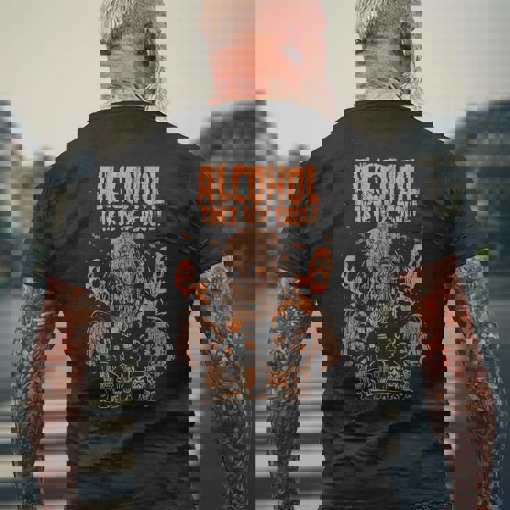 サイコビリー ホラー パンクロック Hr ドランクゾンビ メンズTシャツ バックプリント 高齢者への贈り物